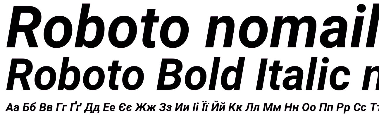 Roboto Bold Italic