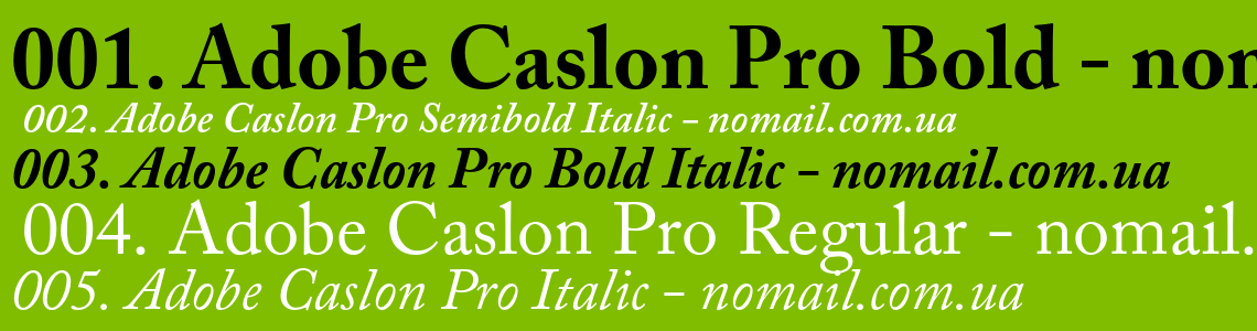 Шрифт Adobe Caslon Pro