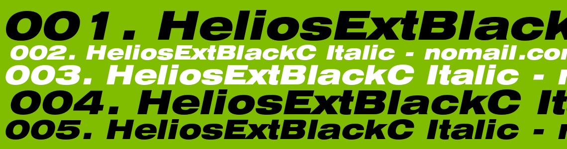 Шрифт HeliosExtBlackC Italic