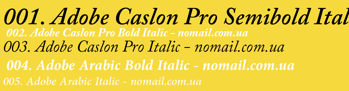 Шрифт Italic
