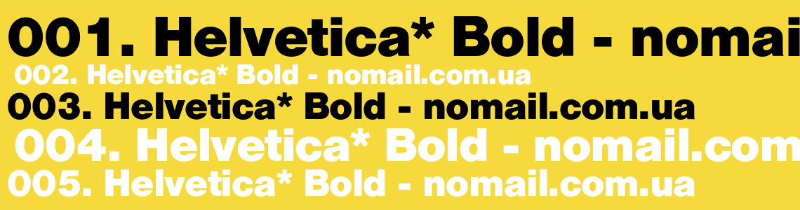 Шрифт Helvetica* Bold