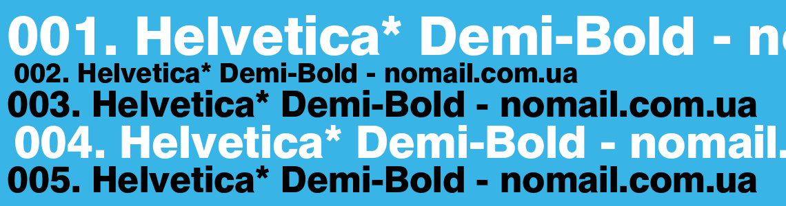 Шрифт Helvetica* Demi-Bold