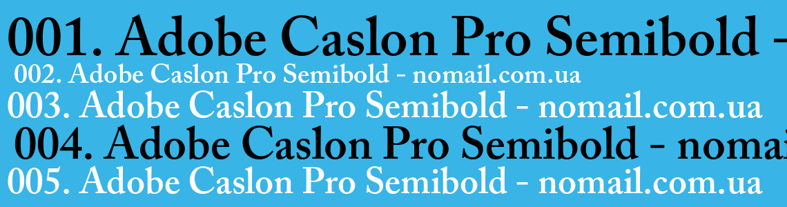 Шрифт Adobe Caslon Pro Semibold