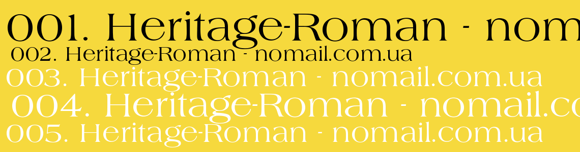 Шрифт Heritage-Roman