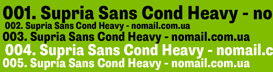 Шрифт Supria Sans Cond Heavy