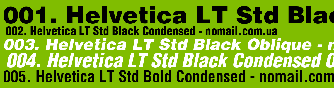 Шрифт Helvetica LT Std