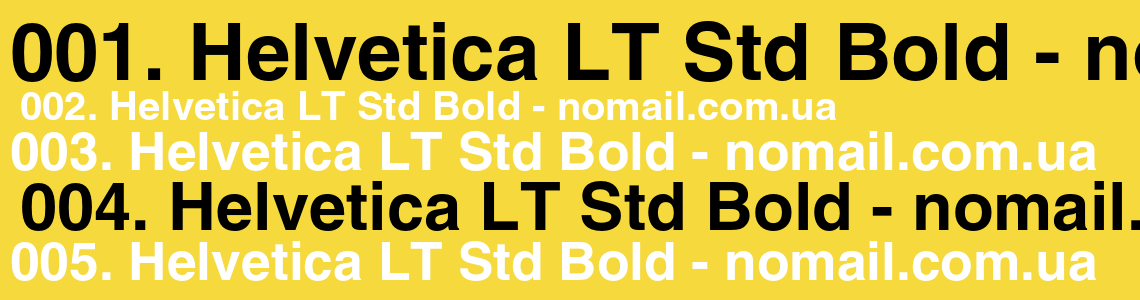 Шрифт Helvetica LT Std Bold