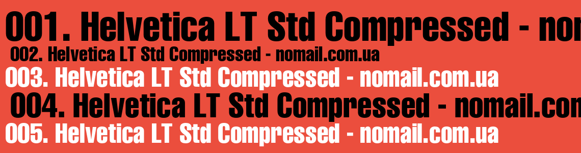 Шрифт Helvetica LT Std Compressed