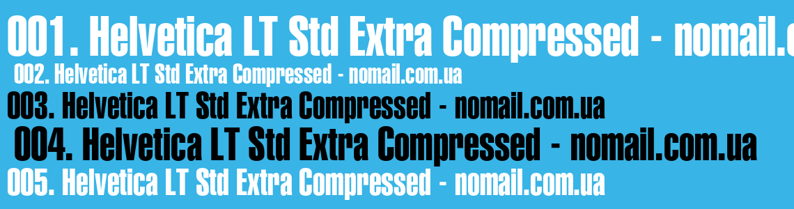 Шрифт Helvetica LT Std Extra Compressed