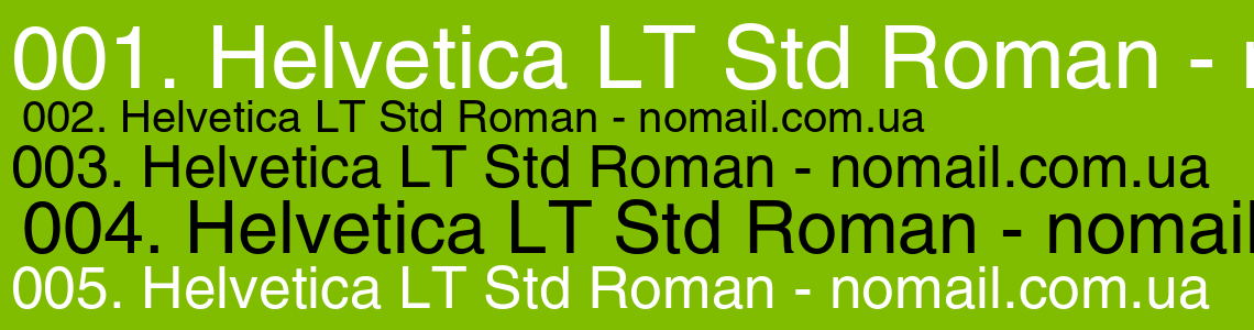 Шрифт Helvetica LT Std Roman