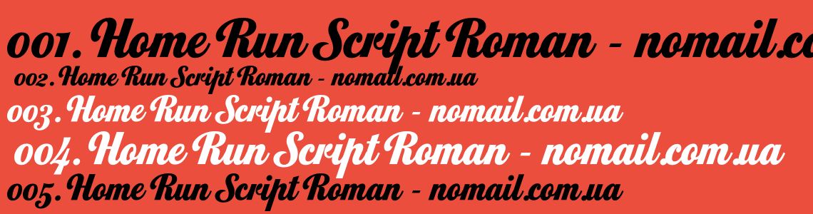 Шрифт Home Run Script Roman