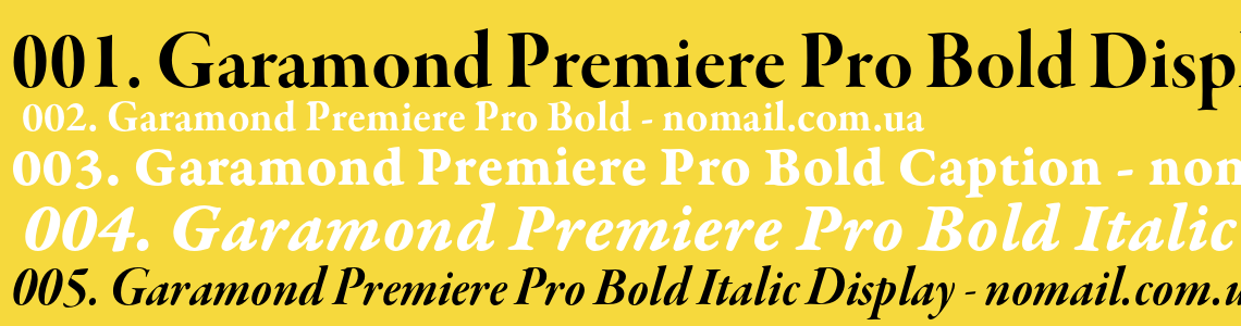 Шрифт Garamond Premiere Pro