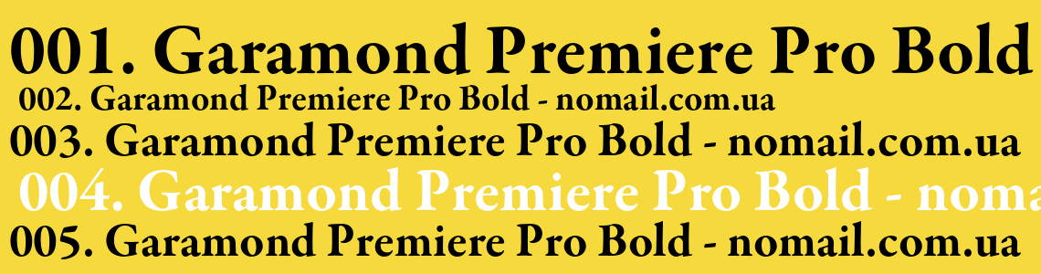 Шрифт Garamond Premiere Pro Bold