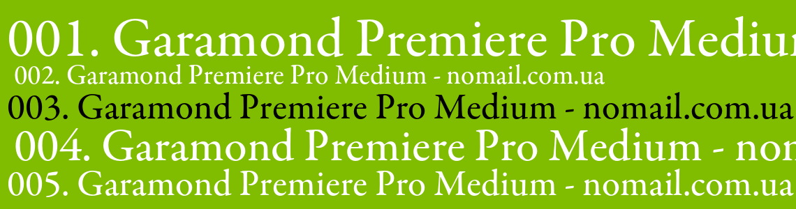 Шрифт Garamond Premiere Pro Medium