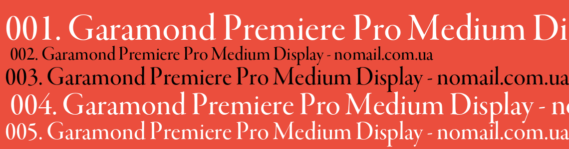 Шрифт Garamond Premiere Pro Medium Display