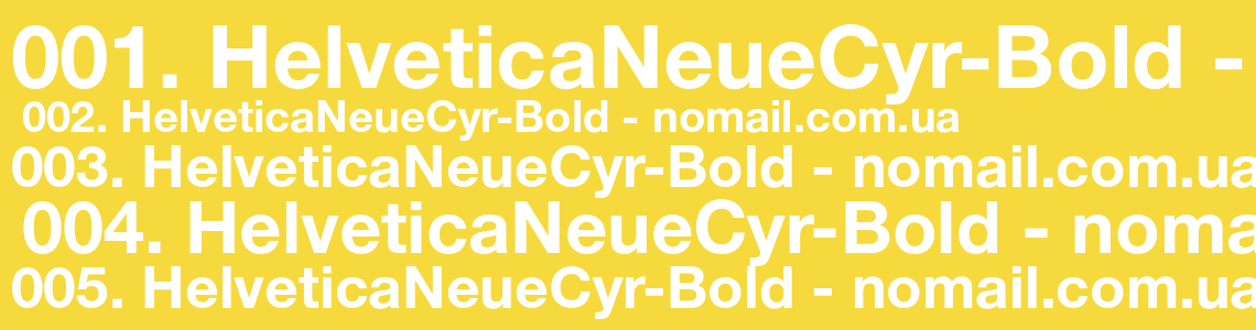 Шрифт HelveticaNeueCyr-Bold