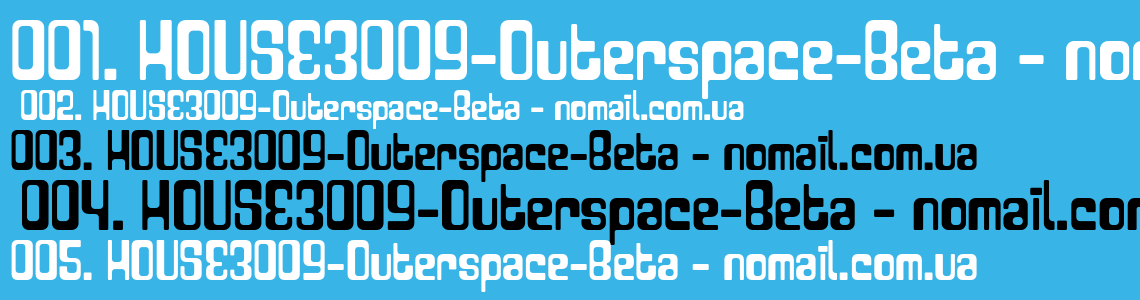 Шрифт HOUSE3009-Outerspace-Beta