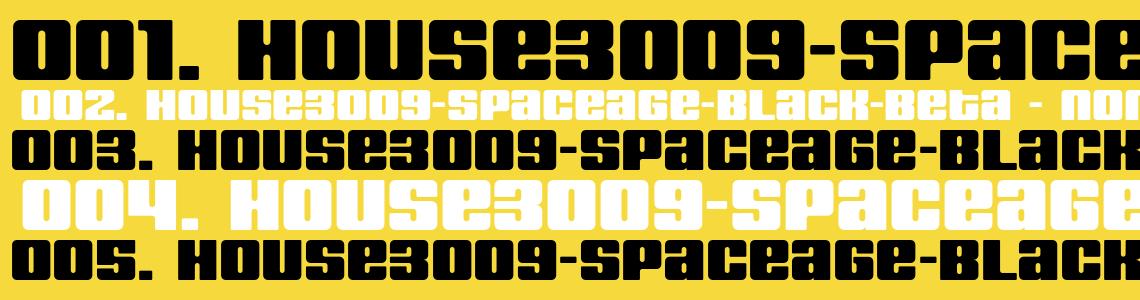 Шрифт HOUSE3009-Spaceage-Black-Beta