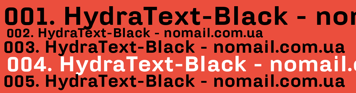 Шрифт HydraText-Black