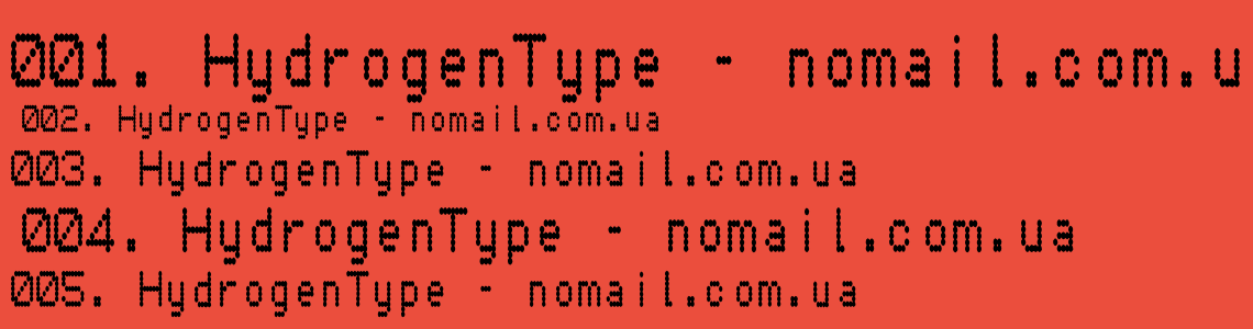Шрифт HydrogenType