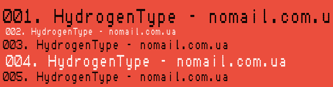Шрифт HydrogenType