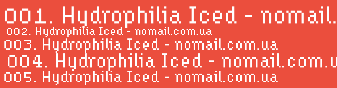 Шрифт Hydrophilia Iced
