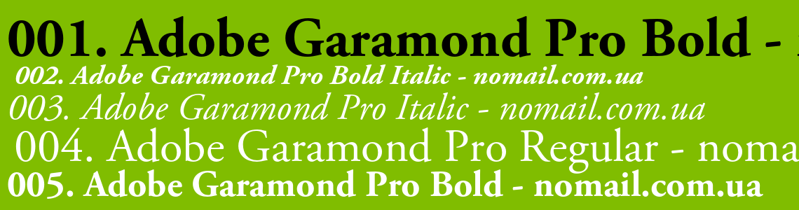 Шрифт Adobe Garamond Pro