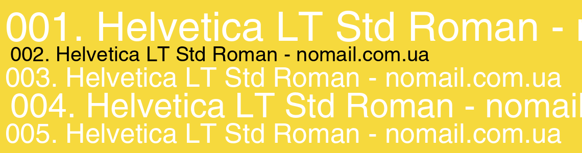 Шрифт Helvetica LT Std Roman