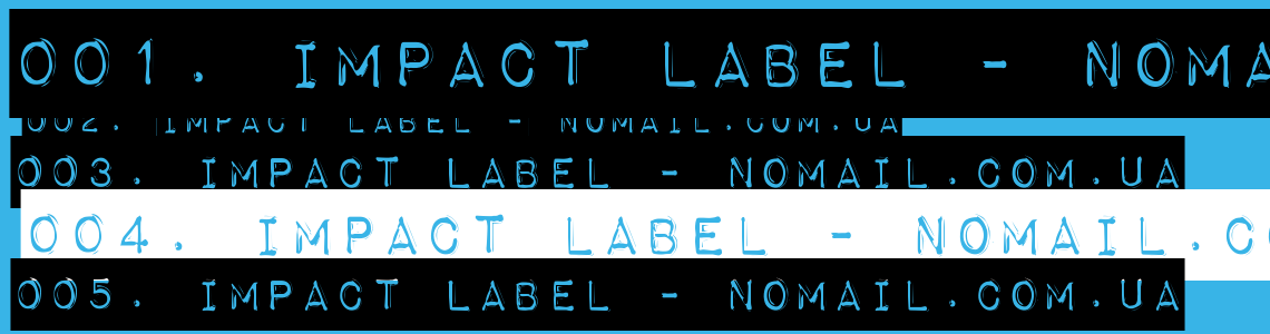 Шрифт Impact Label