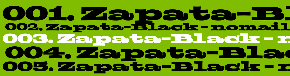 Шрифт Zapata-Black