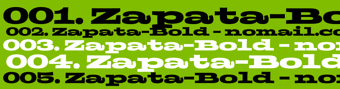 Шрифт Zapata-Bold