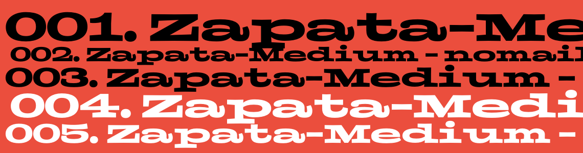 Шрифт Zapata-Medium