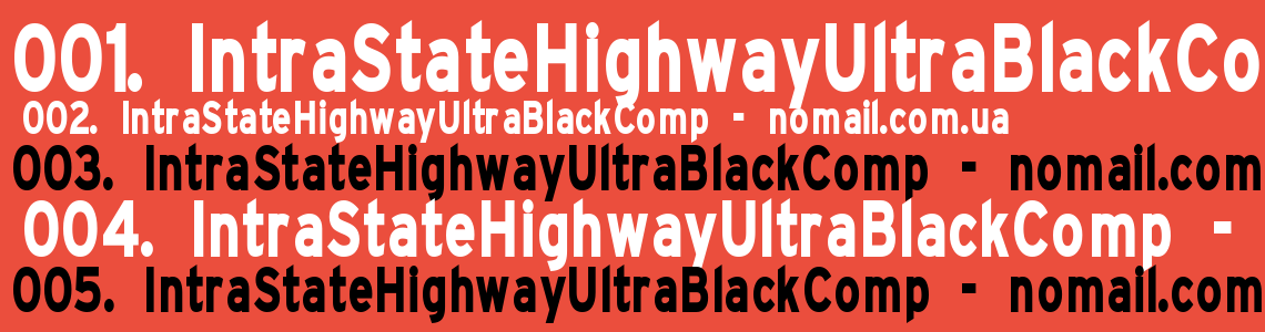 Шрифт IntraStateHighwayUltraBlackComp