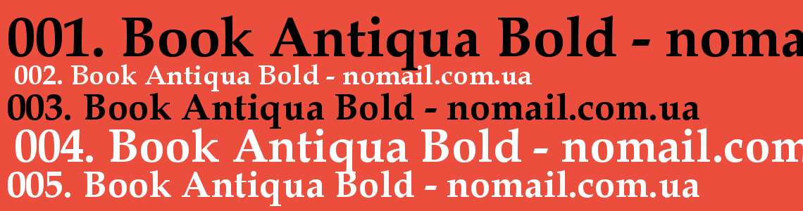 Шрифт Book Antiqua Bold