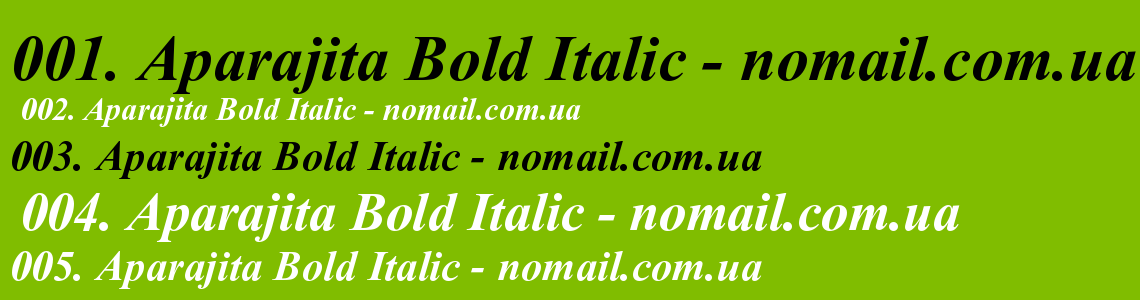 Шрифт Aparajita Bold Italic