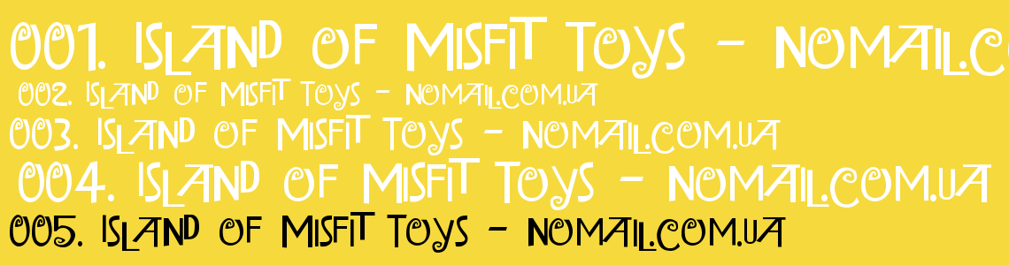 Шрифт Island of Misfit Toys