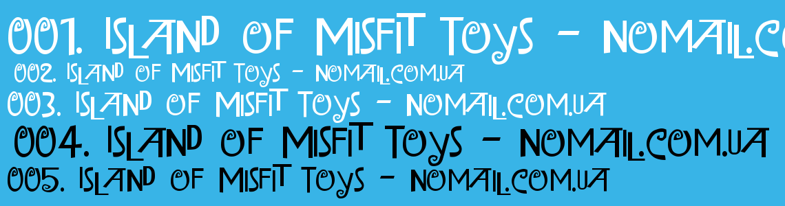 Шрифт Island of Misfit Toys