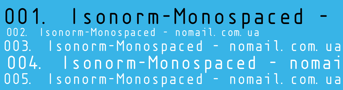 Шрифт Isonorm-Monospaced