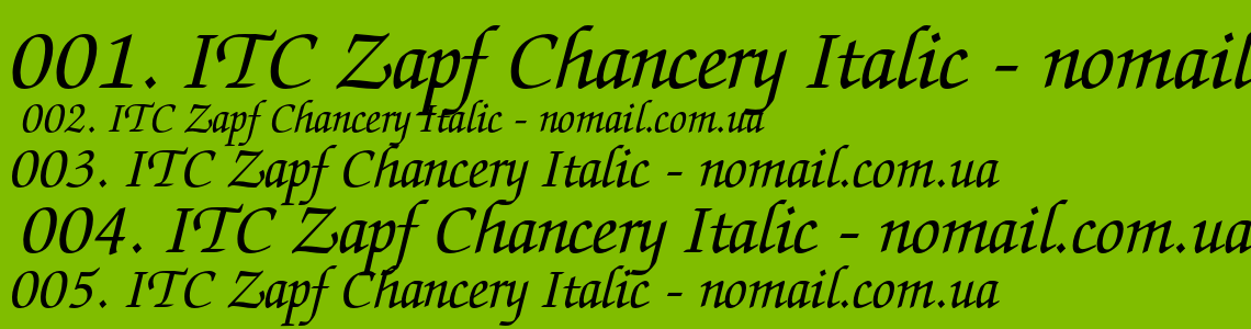 Шрифт ITC Zapf Chancery Italic