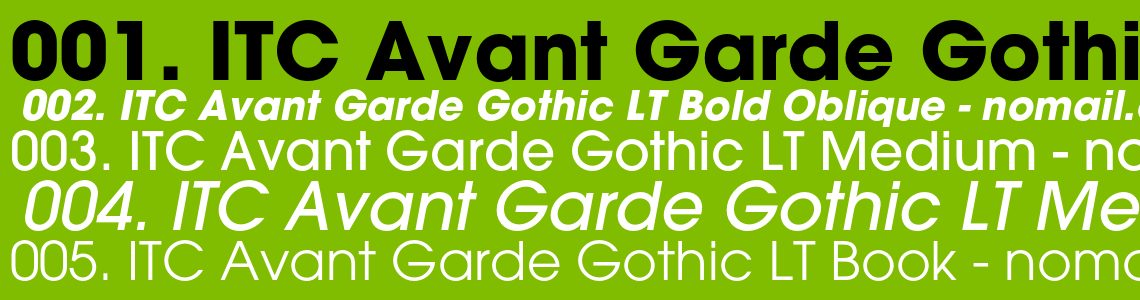 Itc Avant Garde Gothic Lt Medium