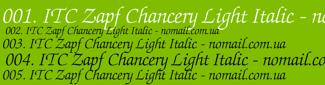 Шрифт ITC Zapf Chancery Light Italic