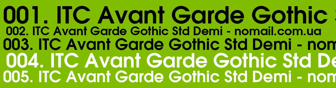 Шрифт ITC Avant Garde Gothic Std Demi