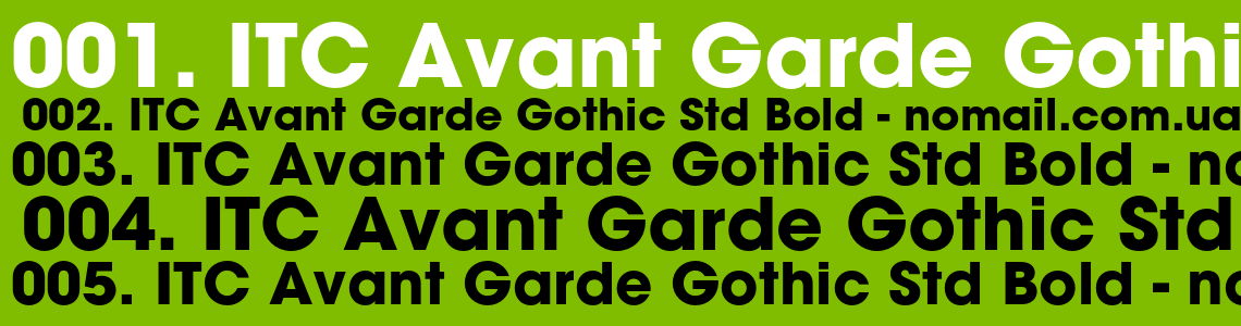 Шрифт ITC Avant Garde Gothic Std Bold