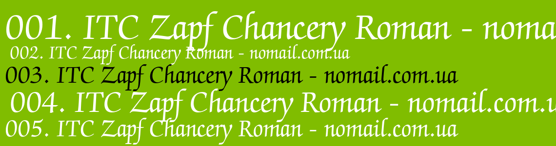 Шрифт ITC Zapf Chancery Roman