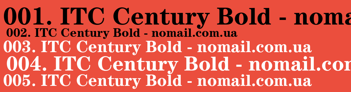 Шрифт ITC Century Bold