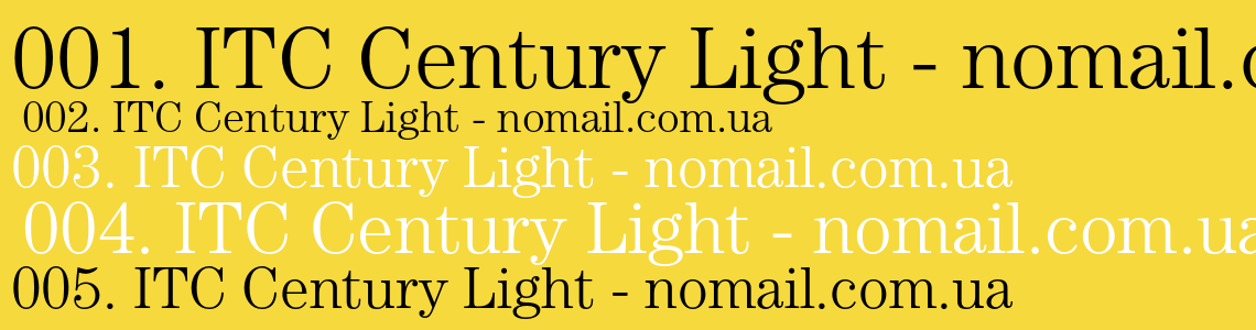 Шрифт ITC Century Light