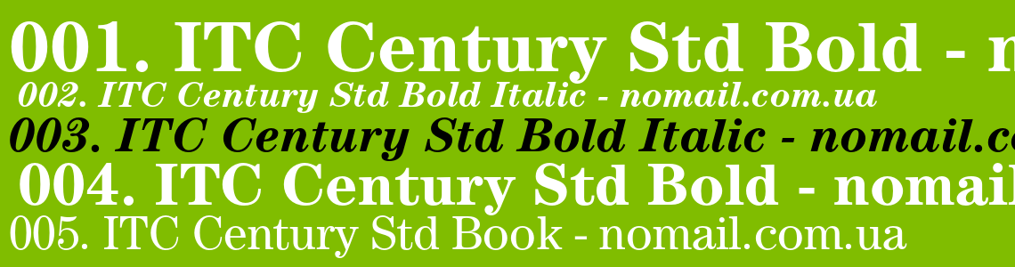 Шрифт ITC Century Std