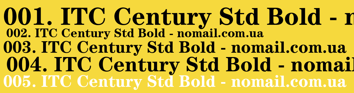 Шрифт ITC Century Std Bold