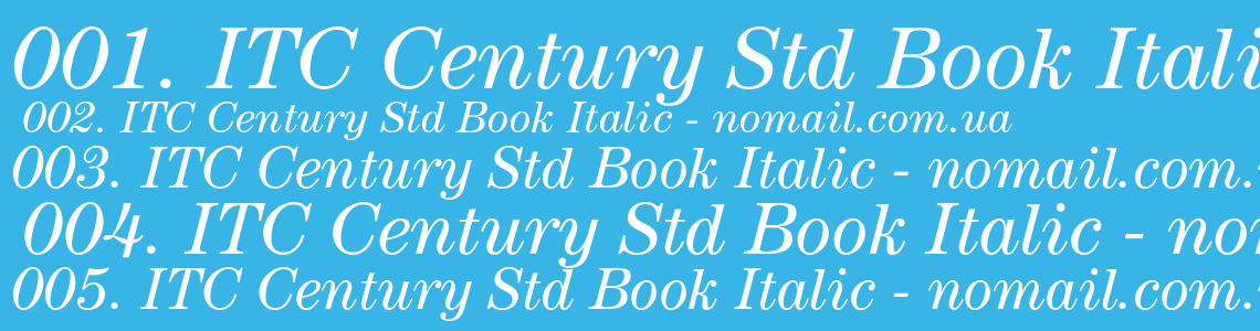 Шрифт ITC Century Std Book Italic