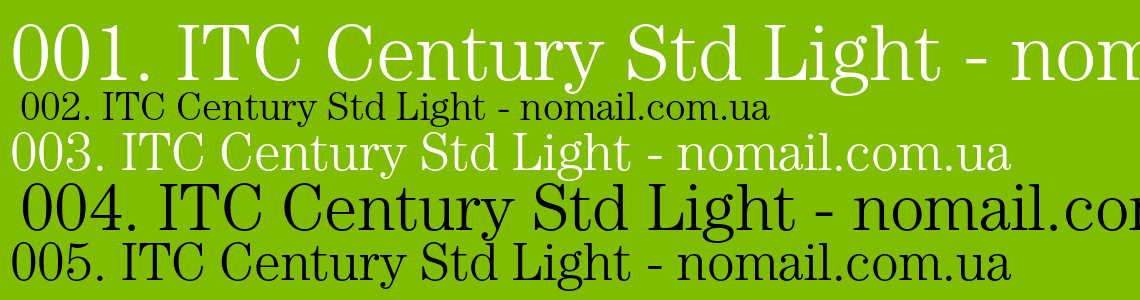 Шрифт ITC Century Std Light